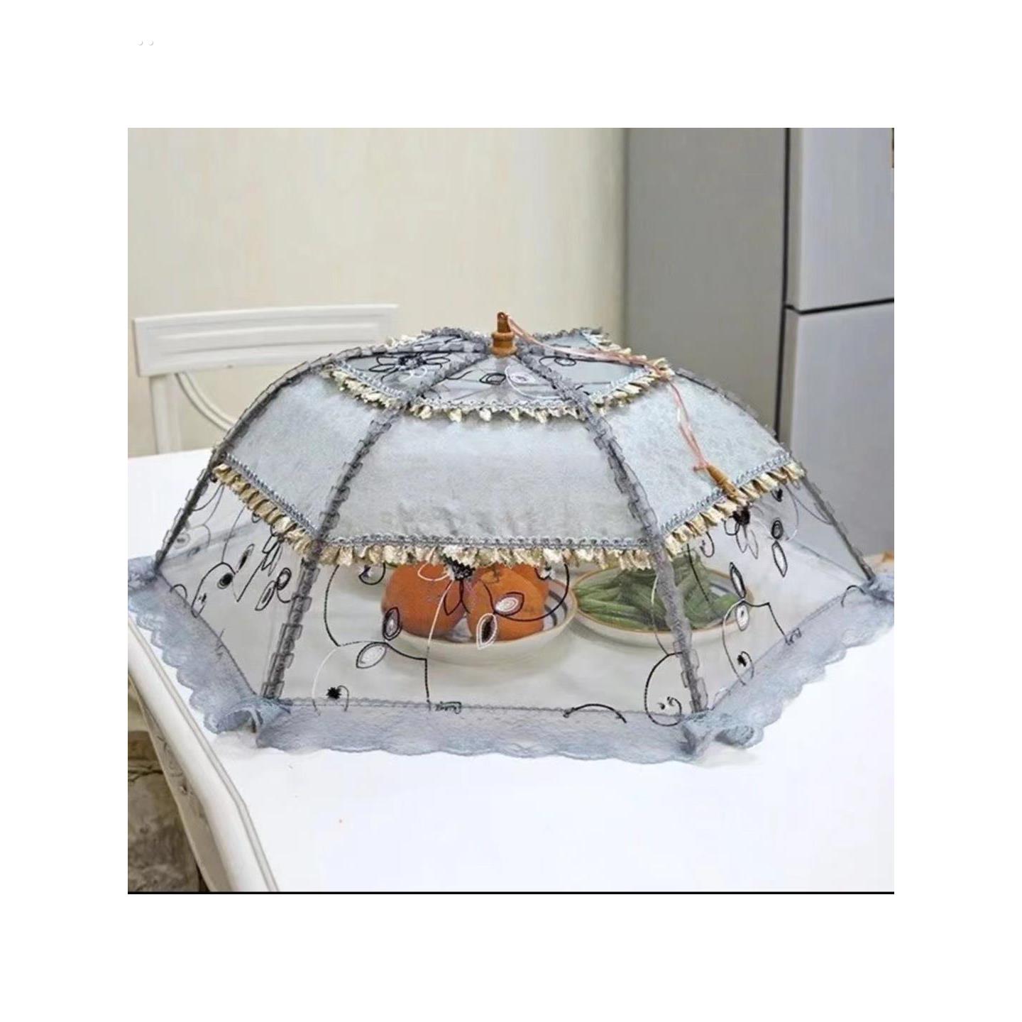 罩菜罩家用可折叠厨房防苍蝇高级剩菜罩食物罩饭菜伞餐桌罩盖菜罩