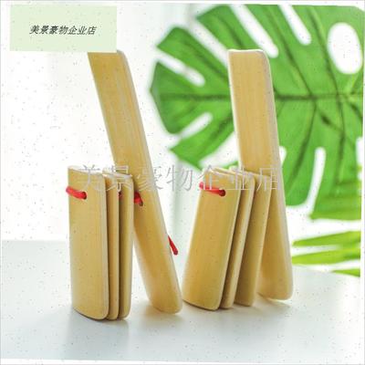 传统80后怀旧玩具儿童益智w音乐快板儿竹板四片初学民俗打击乐器.