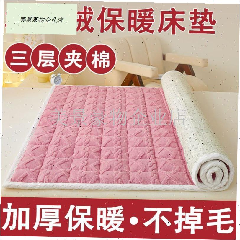 加厚塔芙绒床褥学生宿舍床垫上下铺毛毯J牛奶绒单人床褥子家用冬.