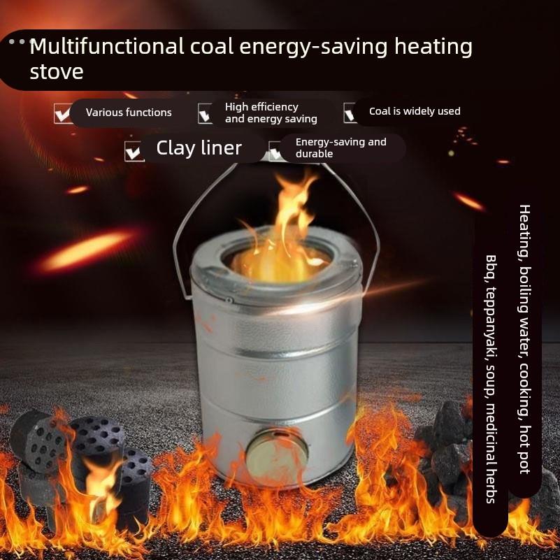 烧火取暖炉煤炉摆摊取暖煤炉家用室内迷你碳炉柴火炉专用柴农村用