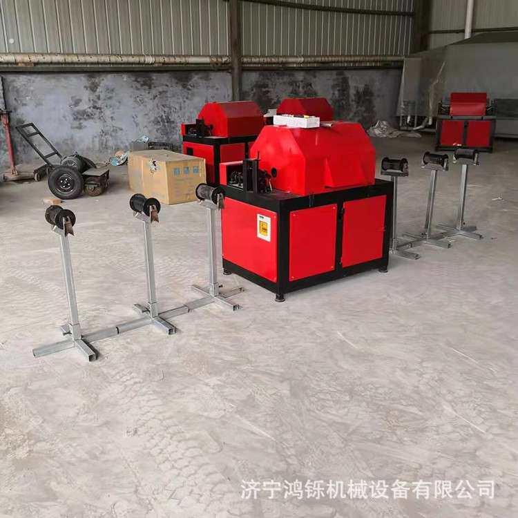 自动送料钢筋除锈机 钢丝轮螺纹钢筋去锈机 建材除锈机
