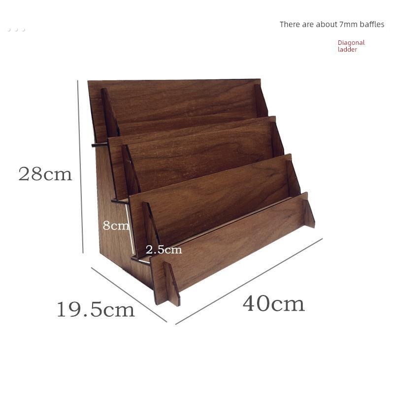 实木阶梯形展示架多层直播展示台打火机唐卡项炼耳环饰品收纳陈