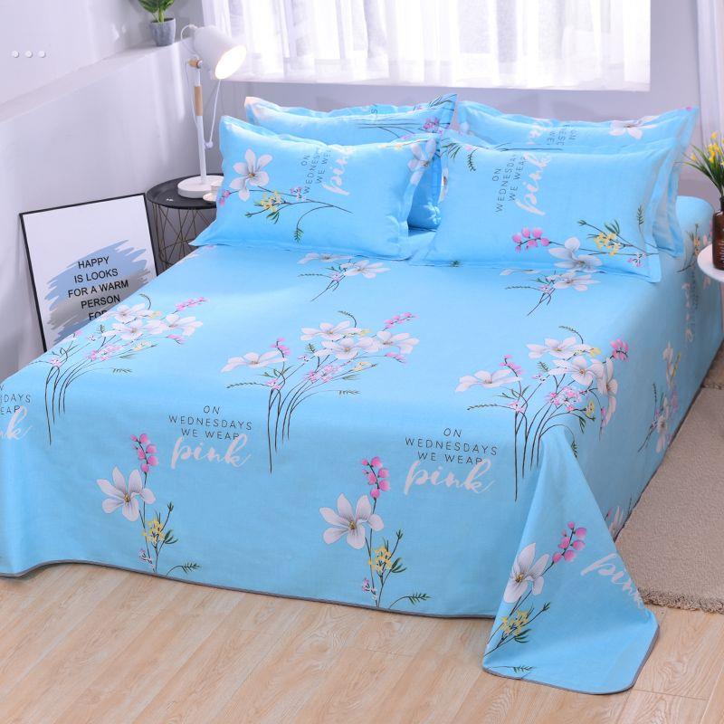 磨毛加厚床单网红ins风学生宿舍1.5m单人2米双人床单棉布单子布单