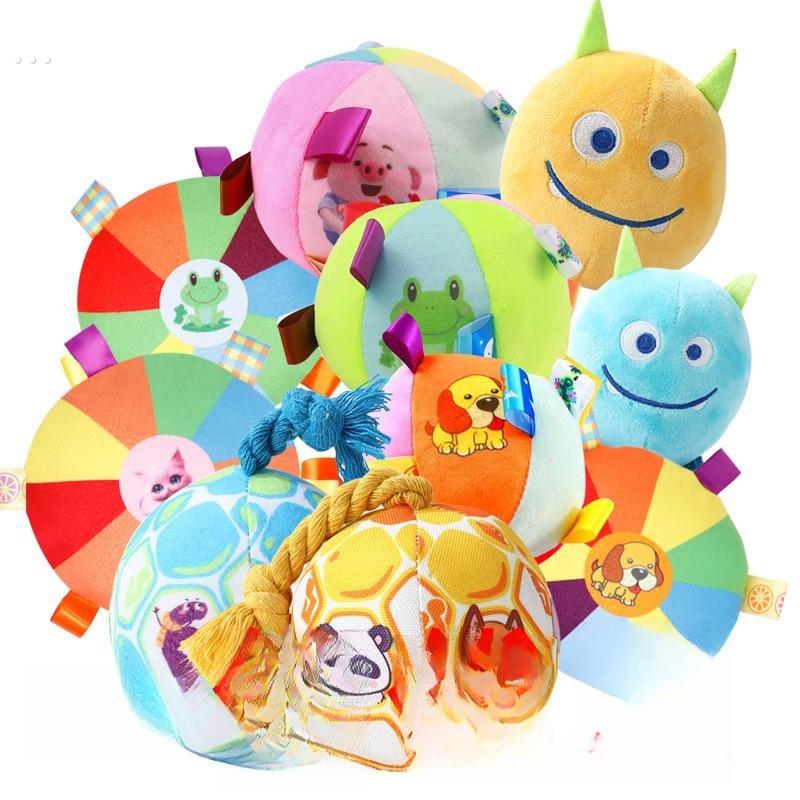 狗狗毛绒发声玩具响铃飞盘互动自嗨解闷神器宠物磨牙耐咬柯基泰