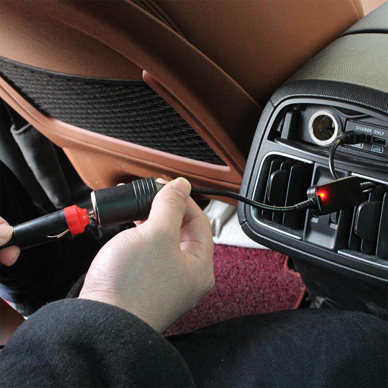 车5转12V转换器长0.0.3M3V米 USB转点座烟器载插头12V1A点烟器母