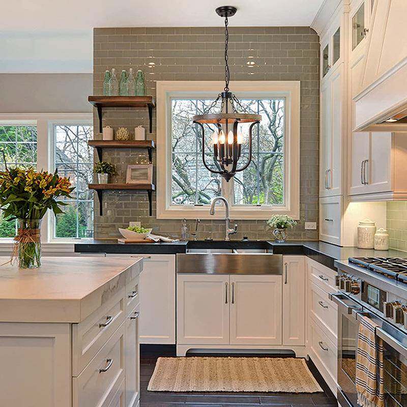 美式乡村简约创意吊灯走廊餐厅吧台玄关衣帽间复古铁艺个性灯具