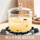 日本进口高硼硅玻璃锅明火耐高温透明汤锅电陶炉专用煮红酒锅炖锅