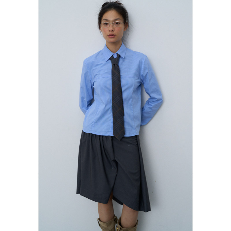 Rebornique复古风多色条纹领带