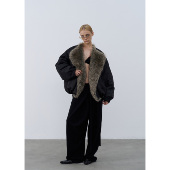 Rebornique 女 休闲长裤 设计感斜门襟绑带西裤 垂坠宽松显瘦阔腿裤