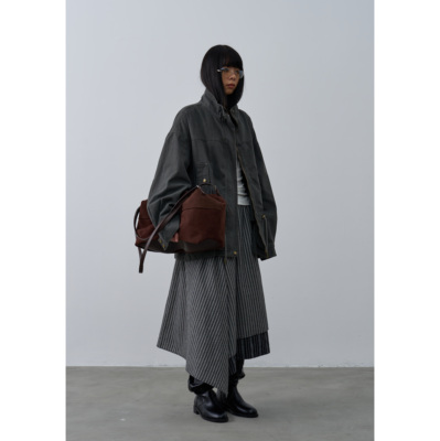 抽绳工装外套截短夹克