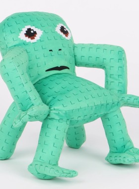 外国山海经新角色绿色方块椅子人毛绒玩具红色666公仔67玩偶礼物