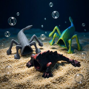 深海迷航变异四脚食海者死神利维坦吞海者3d打印模型关节可动玩具