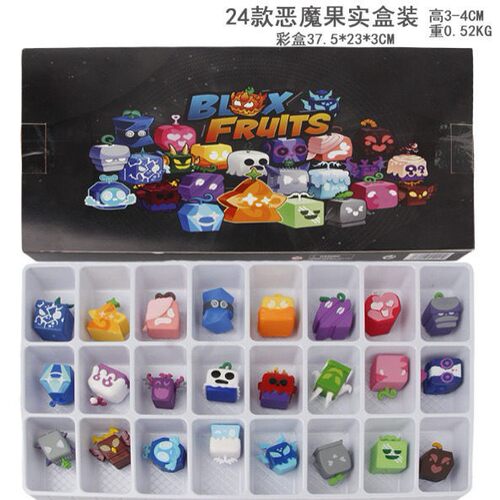 24入Blox Fruits果实盒子公仔洞洞乐61儿童节礼物恶魔戳戳拆拆乐