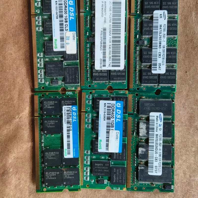 SD笔记本内存PC2700 DDR400老机器电脑256 512 1g 内存条3.3V2.5V