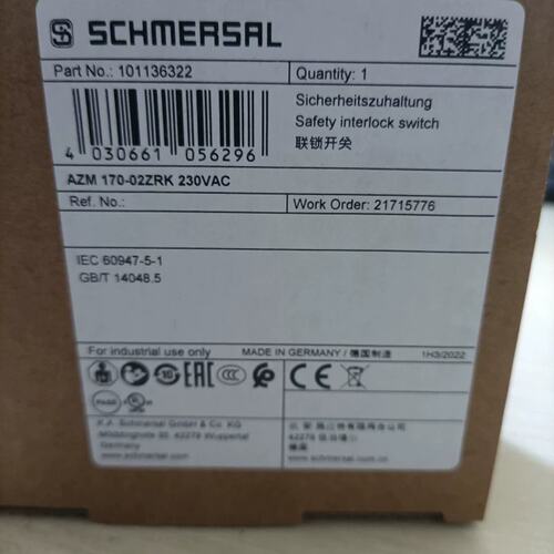AZM 170-02ZRK 230VAC德国施迈赛联锁开关正品议价