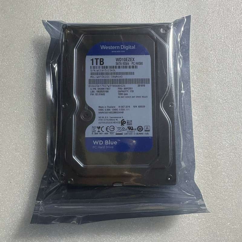 西部数据 蓝盘1TB 10EZEX 家用存储1T电脑台式机械硬盘SATA3议价