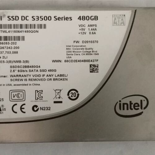 S3500 480G SATA SSDSC2BB480G4 服务器 SSD 提供测报 2.5议价