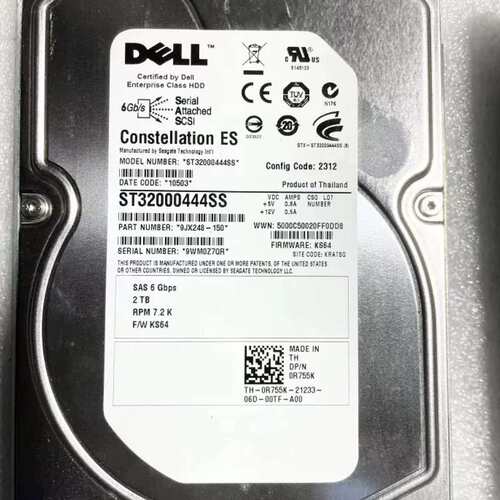 2T ST32000444SS 2TB 7.2K SAS 3.5 0R755K 硬盘议价
