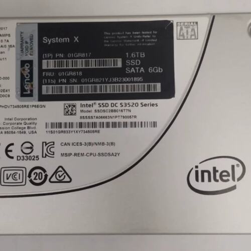 1.6T SATA 01GR817 01GR818 SSDSC2BB016T7N S3520 2.5 6G议价