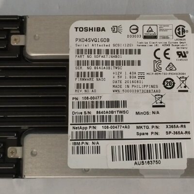 1.6T SAS NETAPP X365A PX04SVQ160B 108-00477+A0 提供测报议价