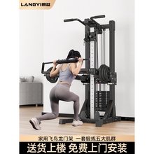朗益_高位下拉龙门架家用健身器材多功能一体小型飞鸟综合训练器