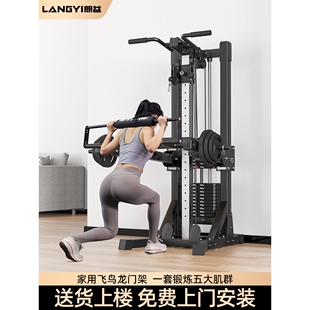 朗益_高位下拉龙门架家用健身器材多功能一体小型飞鸟综合训练器
