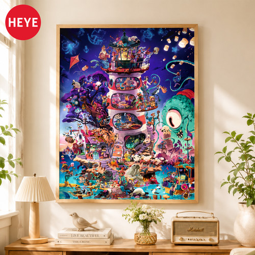 新品HEYE拼图2000片灯塔