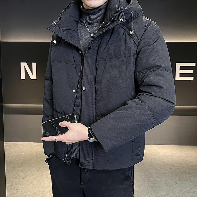 高端轻奢羽绒服冬季连帽潮2025新款休闲帅气百搭90白鸭绒保暖外套