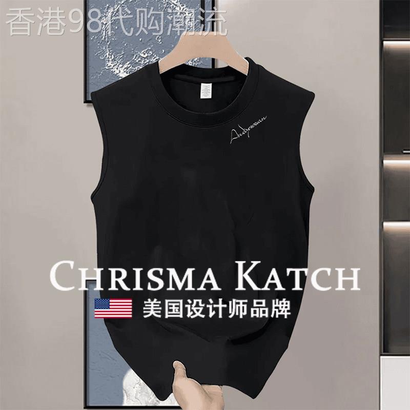 出口美国⭐Chrisma Katch~背心男夏季潮牌ins运动坎肩无袖T恤男士