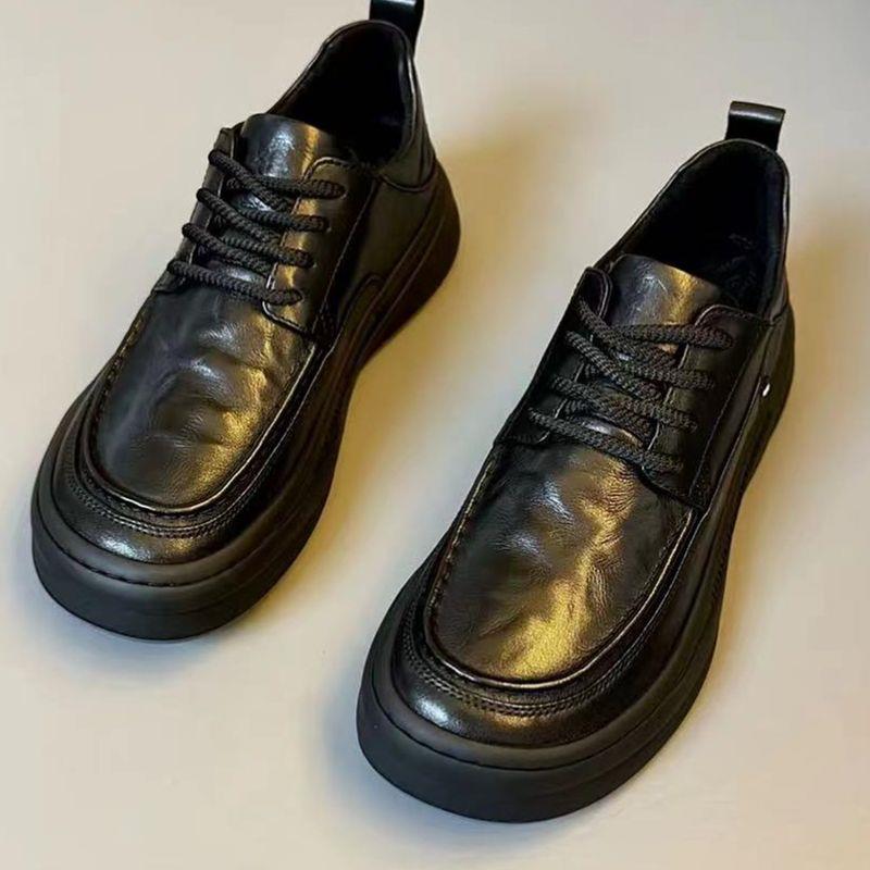 【意大利&奢品】纯皮商务休闲一脚蹬舒适圆头时尚百搭软底皮鞋男