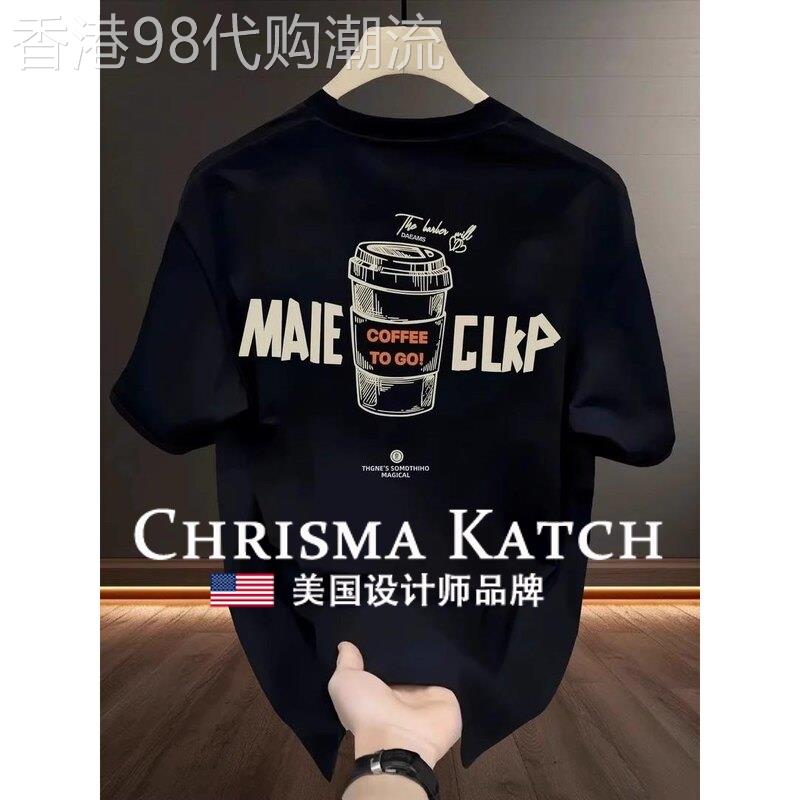 出口美国Chrisma Katch~美式重磅纯棉短袖t恤宽松圆领上衣体恤
