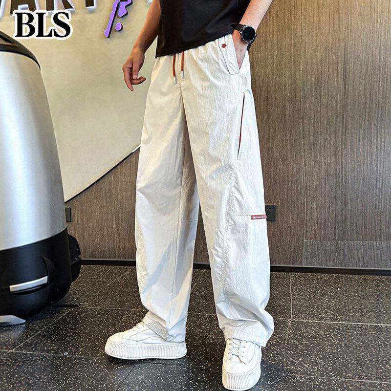 高端冰丝速干休闲裤男士夏季薄款2026新款户外凉感宽松直筒运动裤