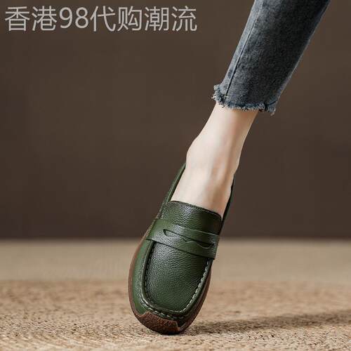 舒适牛皮~丨ONGYSL丨板鞋女秋季休闲软底舒适防滑乐福鞋时尚