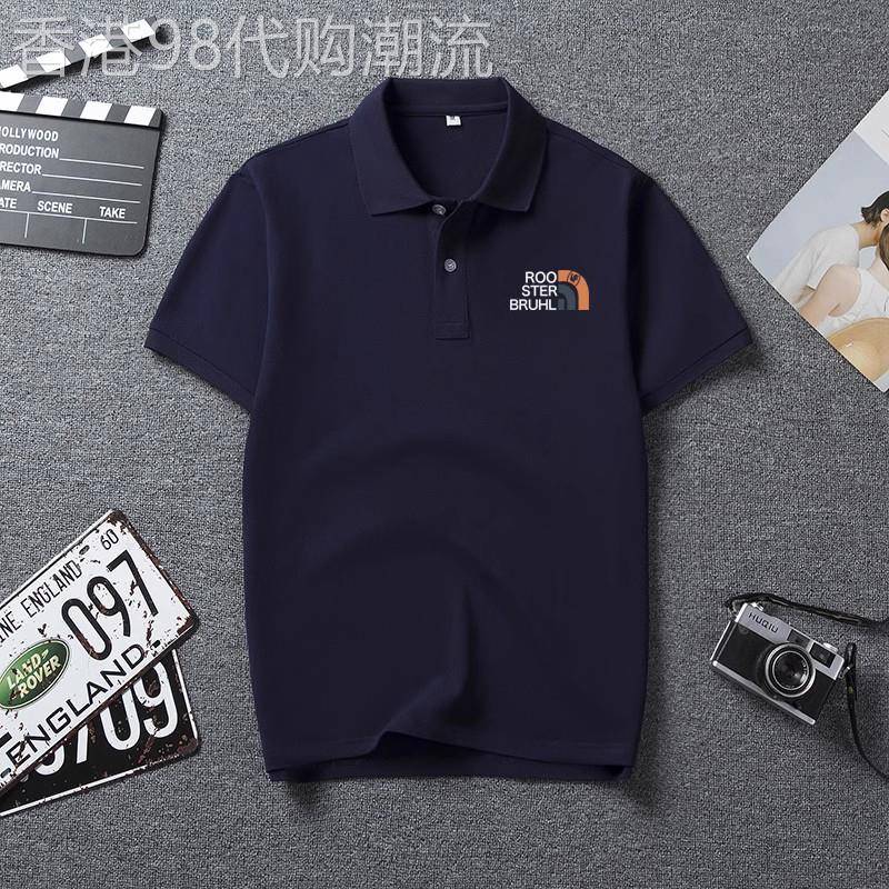 欧洲站~进口米兰!法国公鸡polo衫短袖t恤男纯棉翻领衬衫领潮流百