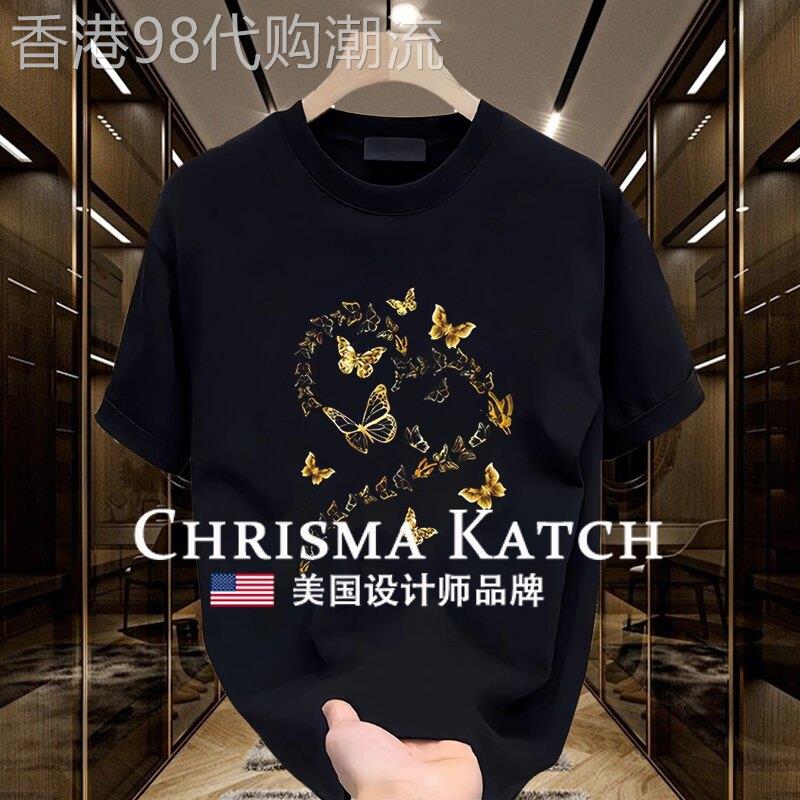 出口美国Chrisma Katch~美式重磅纯棉短袖体恤宽松百搭创意印花