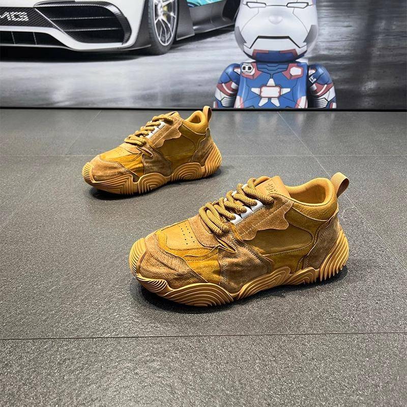 香港代购 专柜同款IT33Y男鞋防滑皮面增高老爹潮鞋厚底真皮板鞋男