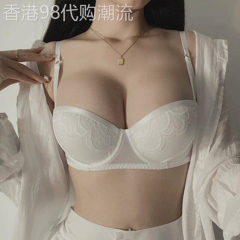 性感蕾丝大胸半杯内衣女2026新款纯欲内衣套装上托防下垂亲肤胸罩