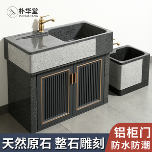 户外水池户外洗手池花岗岩洗衣池庭院水池台盆别墅花园家用石头一