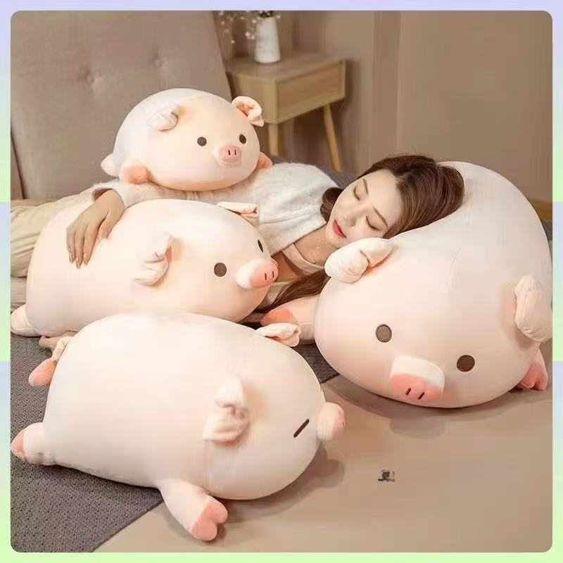 可爱猪猪公仔毛绒玩具趴趴猪玩偶布娃娃男女生款抱枕床上睡觉