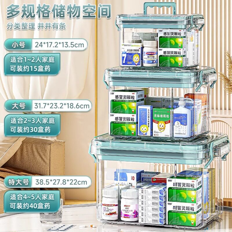 家用药箱家庭装药物收纳