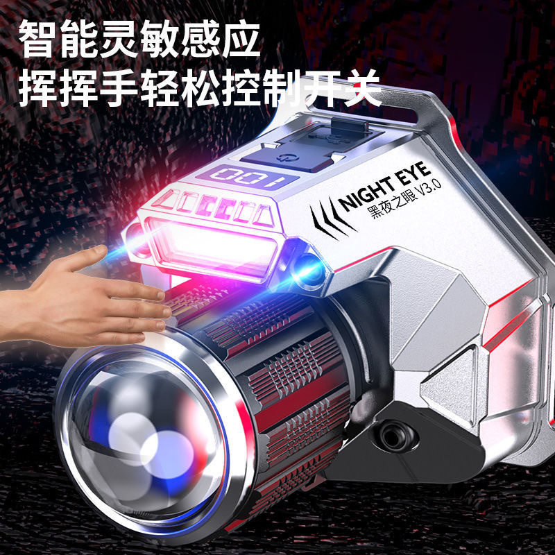 新款白激光强光头灯超亮
