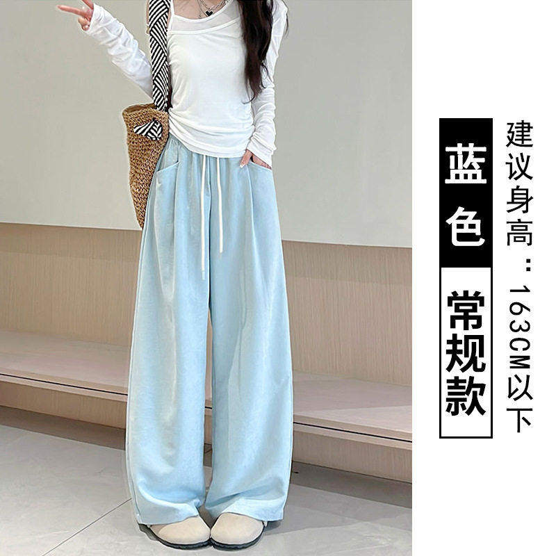2026新款慵懒休闲风宽松肌理感阔腿裤奶芙山本裤有口袋ak