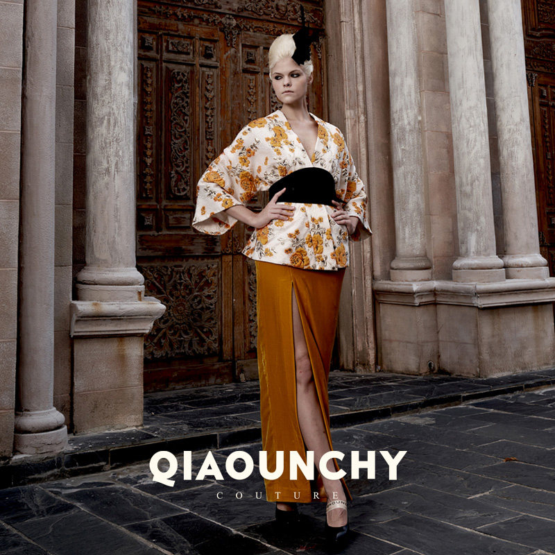 金橘子 QIAOUNCHY俏云曦｜法式真丝丝绒高开叉包臀半身裙25秋冬裙,女装/女士精品,半身裙,淘宝优惠券,粉丝福利购,淘宝优惠卷