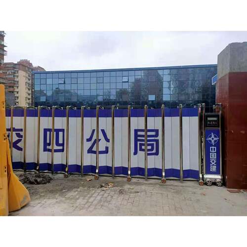 不锈钢屏风伸缩门封板电动伸缩门折叠门无轨遥控屏风电动大门