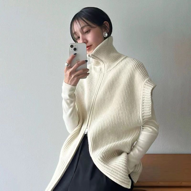 womenclothes高领毛衣背