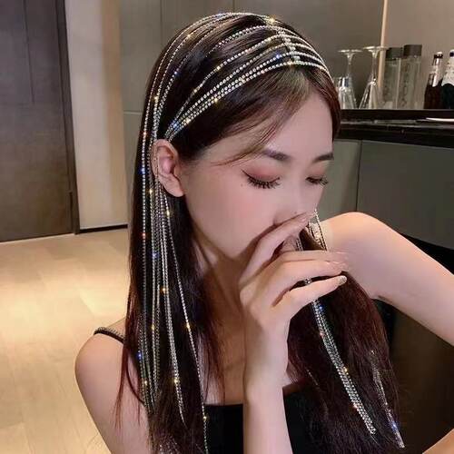 欧美时尚设计感镶钻流苏