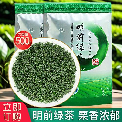 2026新茶龙井43号绿茶浓香型茶叶散装绿茶日照充足绿茶500g