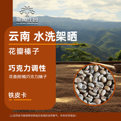 那姆花瓣榛子水洗铁皮卡咖啡生豆