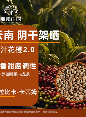 那姆庄园蜜汁花橙2.0蜜处理阿拉比卡云南咖啡生豆原料可代烘焙1KG