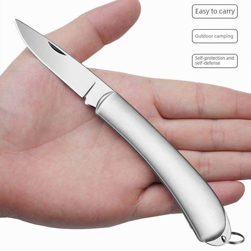 德国不锈钢方便携带可折叠水果刀家用露营小刀便携式随身果皮刀